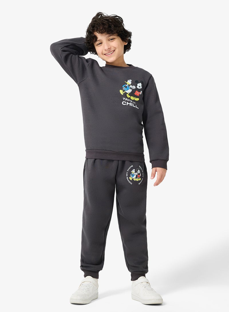 Disney Kids Mickey Mouse Sweatshirt And Sweatpants - Image 1